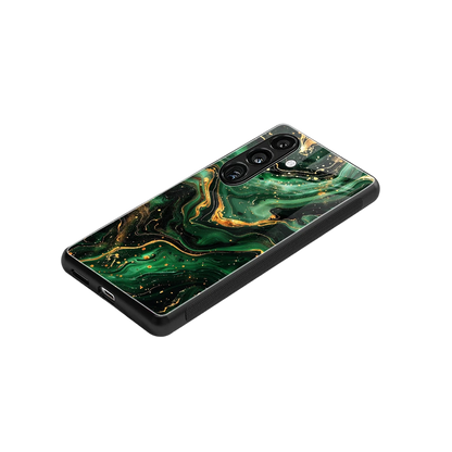 Golden Forest stylish phone case for samsung galaxy s25 | glossy glass and slim fit