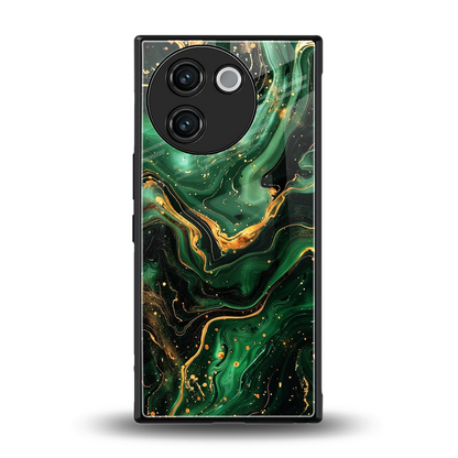 Golden Forest back phone cover | glass case for vivo v30e