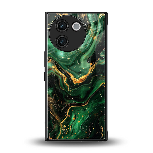 Golden Forest back phone cover | glass case for vivo v30e