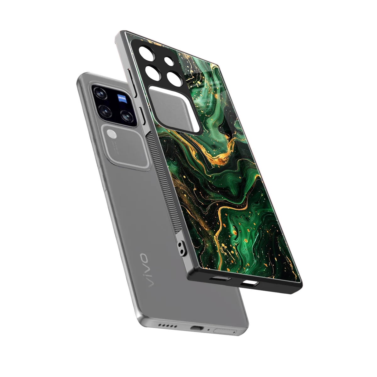 Golden Forest sleekvivo v30 pro cover with tempered glass back and TPU edges