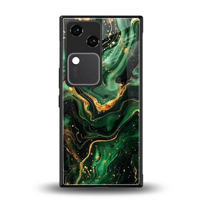 Golden Forest back phone cover | glass case for vivo v30