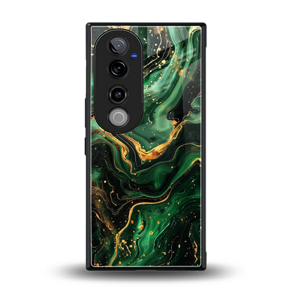 Golden Forest back phone cover | glass case for vivo v40 pro