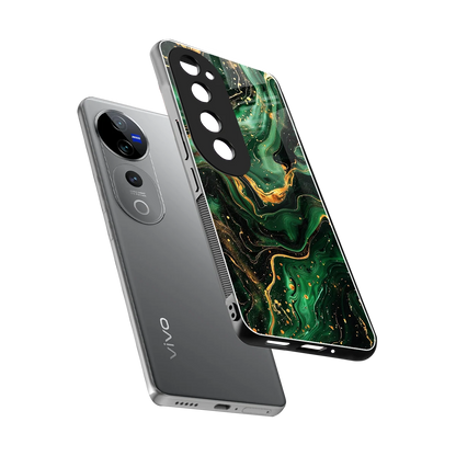 Golden Forest sleek vivo v40 pro cover with tempered glass back and TPU edges