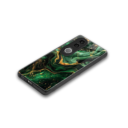 Golden Forest stylish phone case for vivo v50 | glossy glass and slim fit