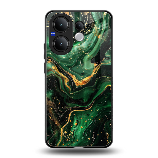 Golden Forest back phone cover | glass case for vivo v60