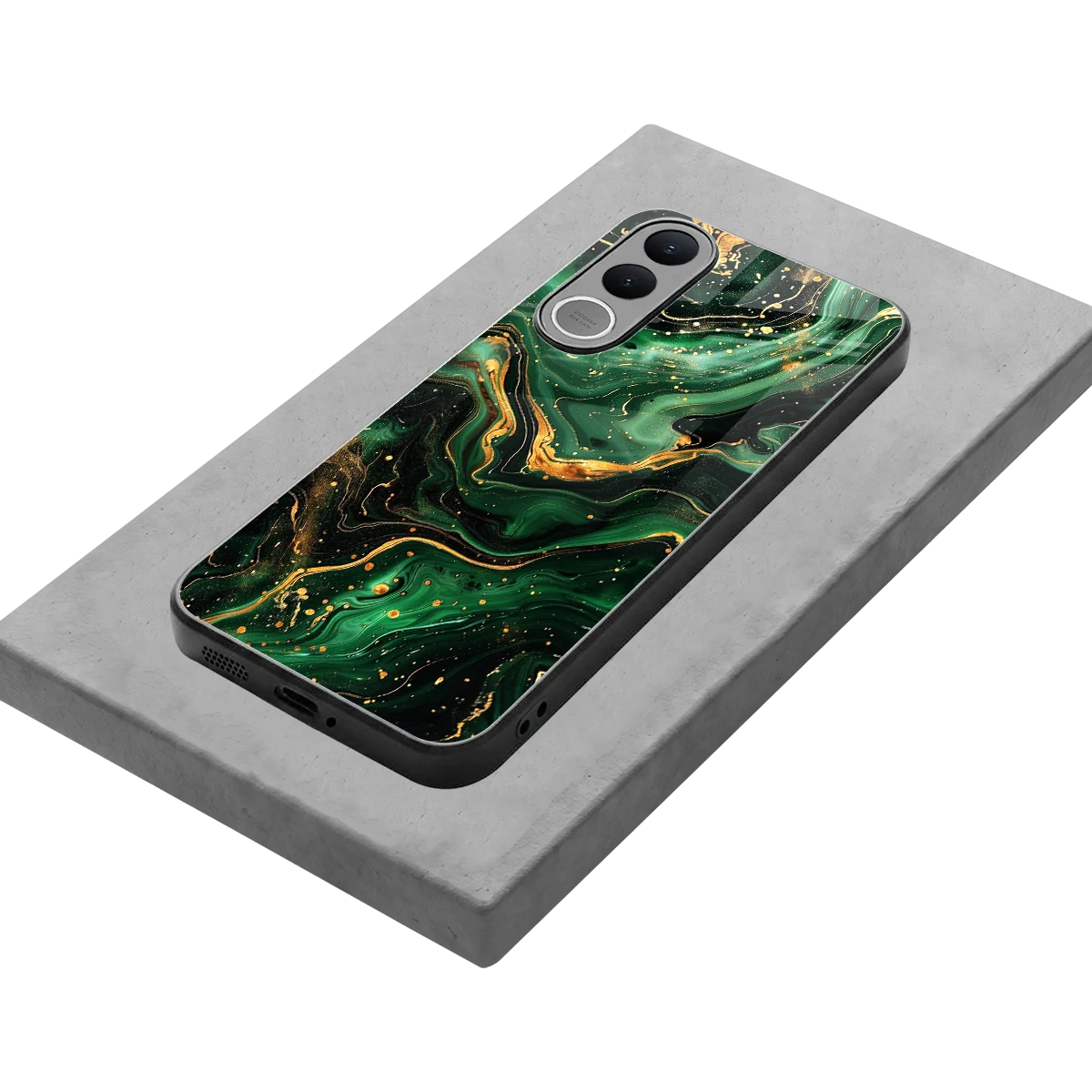 Golden Forest stylish phone case for vivo v70 fe | glossy glass and slim fit