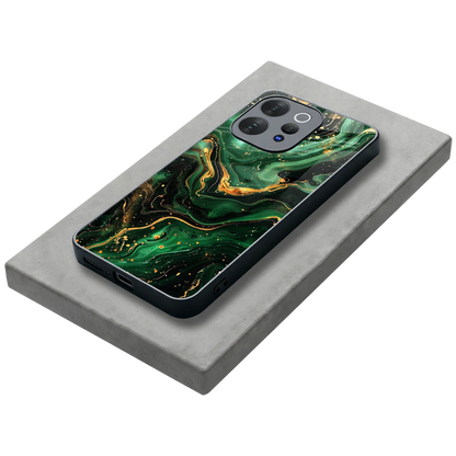 Golden Forest stylish phone case for vivo v70 | glossy glass and slim fit
