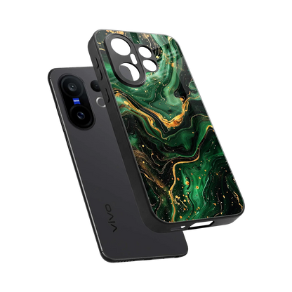 Golden Forest sleek vivo x200 fe cover with tempered glass back and TPU edges