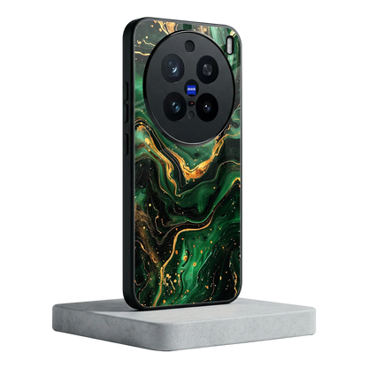 Golden Forest vivo x200 pro mobile cover | shockproof glass phone case