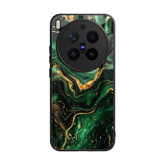 Golden Forest back phone cover | glass case for vivo x300 pro