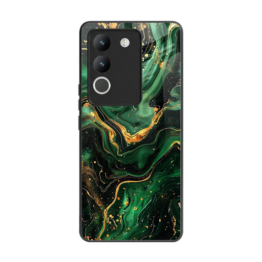 Golden Forest back phone cover | glass case for vivo y200 5g