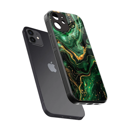 Golden Forest sleek iphone 11 cover with tempered glass back and TPU edges