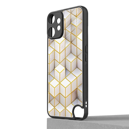 Golden Geometry cmf nothing phone 2 pro mobile cover | shockproof glass phone case