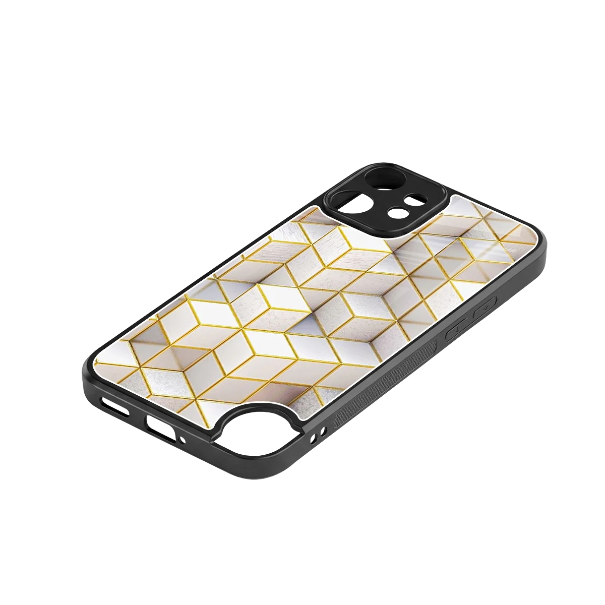 Golden Geometry stylish phone case for cmf nothing phone 2 pro | glossy glass and slim fit