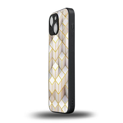 Golden Geometry iphone 12 mini mobile cover | shockproof glass phone case
