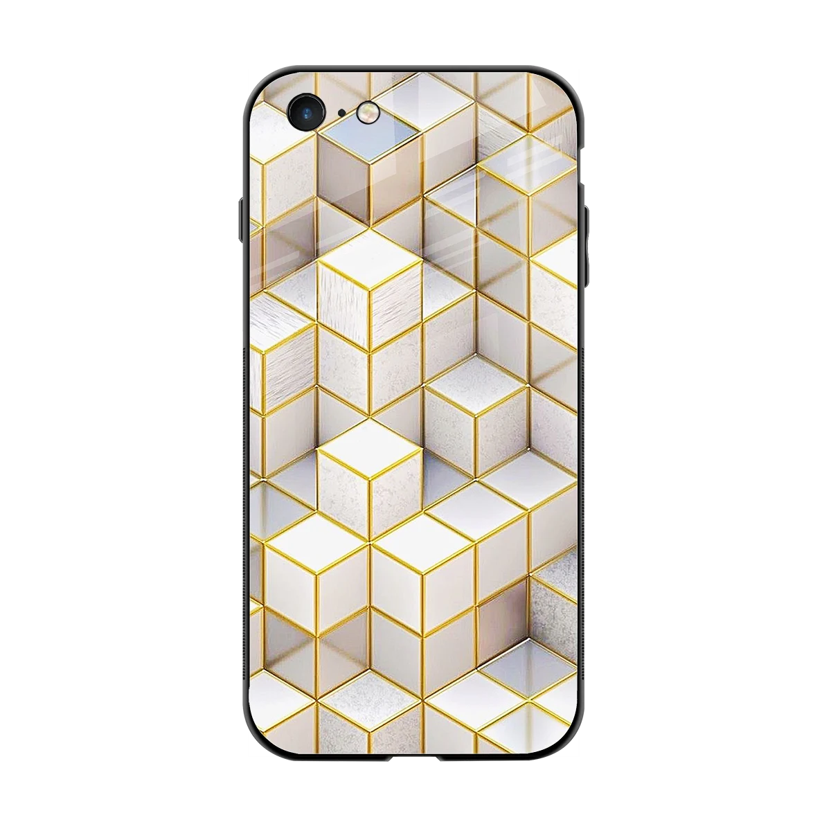 Golden Geometry back phone cover | glass case for iphone 6