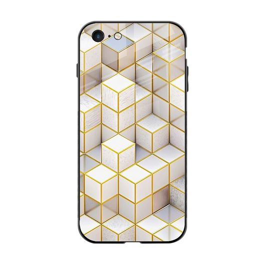 Golden Geometry back phone cover | glass case for iphone 6s