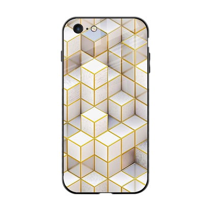 Golden Geometry back phone cover | glass case for iphone 6s plus
