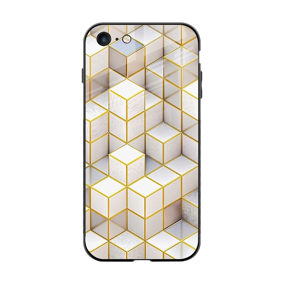 Golden Geometry back phone cover | glass case for iphone 7