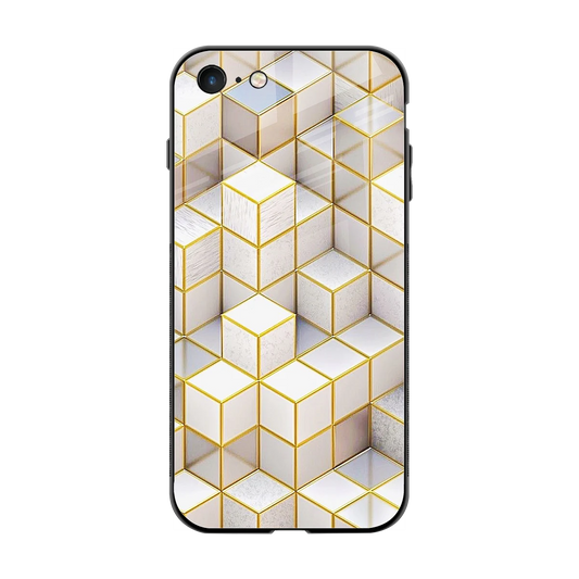 Golden Geometry back phone cover | glass case for iphone 7