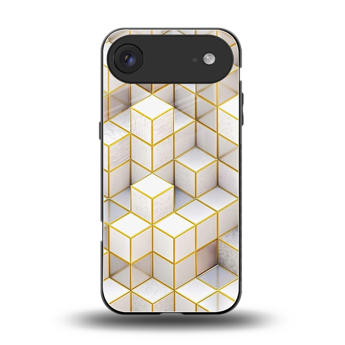 Golden Geometry back phone cover | glass case for iphone air