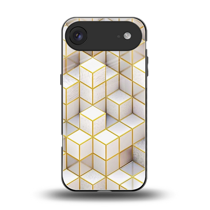 Golden Geometry back phone cover | glass case for iphone air