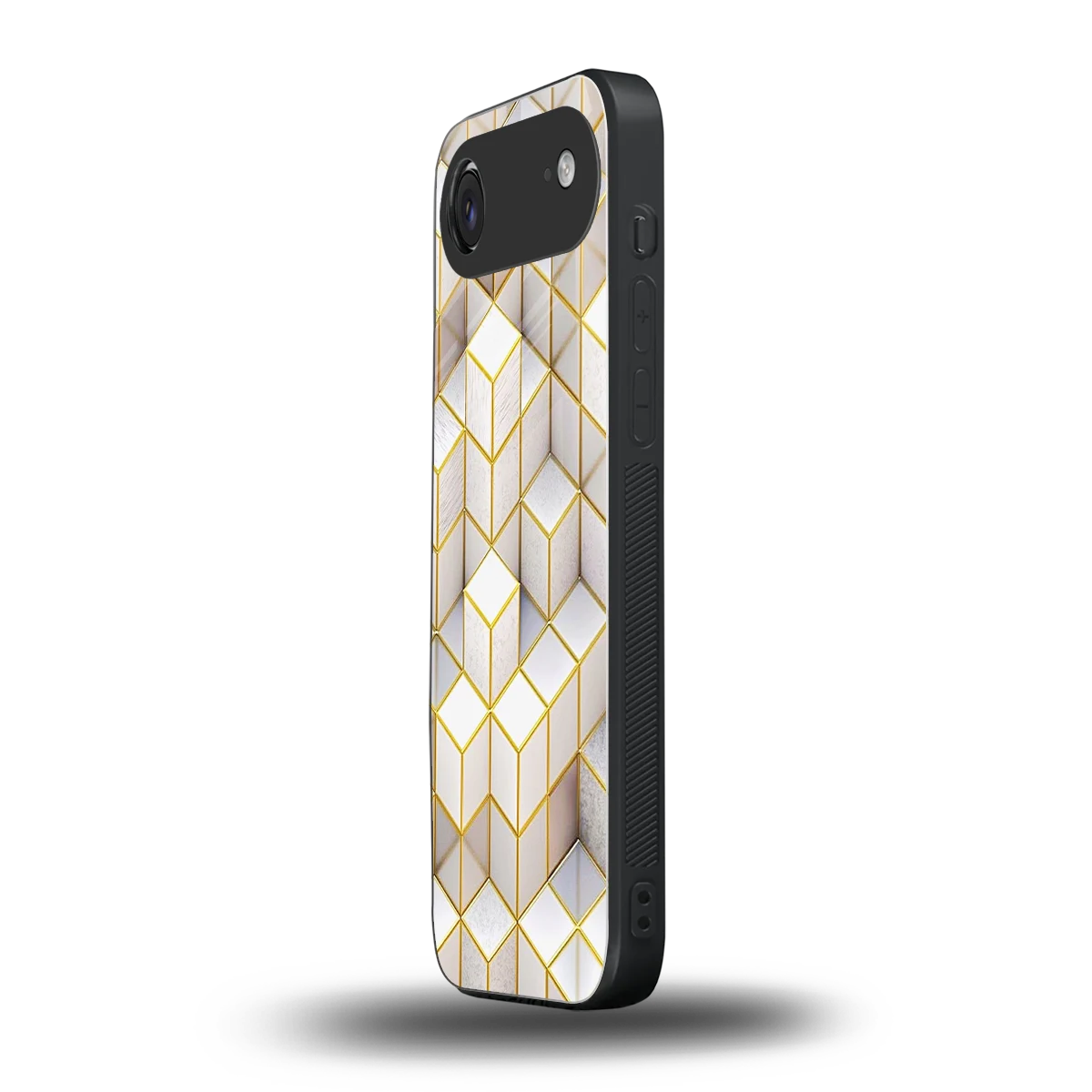 Golden Geometry iphone air mobile cover | shockproof glass phone case