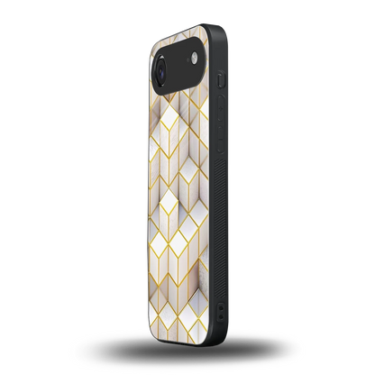 Golden Geometry iphone air mobile cover | shockproof glass phone case