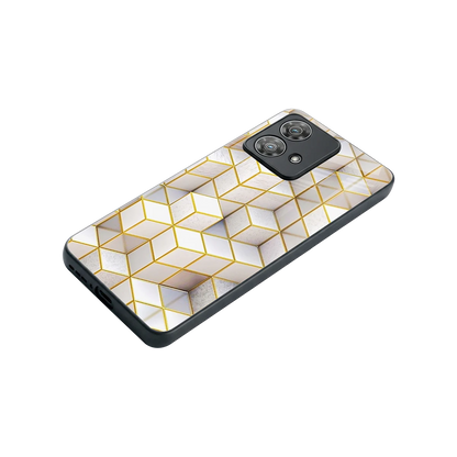Golden Geometry stylish phone case for motorola edge 40 neo 5g | glossy glass and slim fit