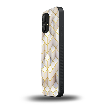 Golden Geometry nothing phone 1 mobile cover | shockproof glass phone case