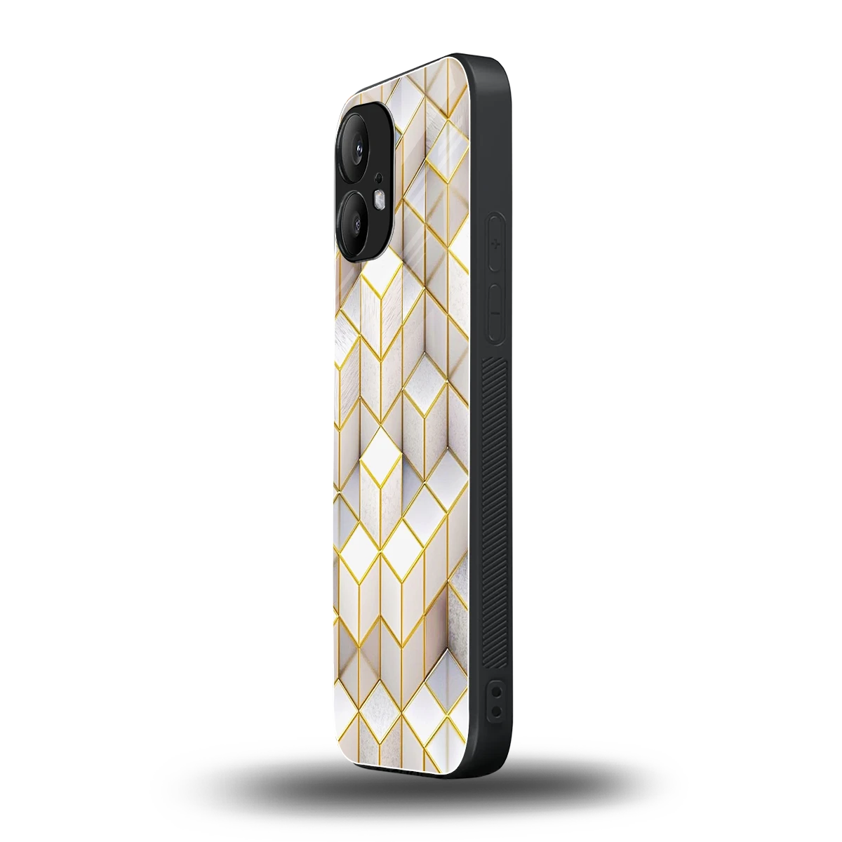 Golden Geometry nothing phone 2 mobile cover | shockproof glass phone case