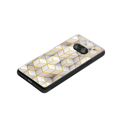 Golden Geometry stylish phone case for nothing phone 2a plus | glossy glass and slim fit