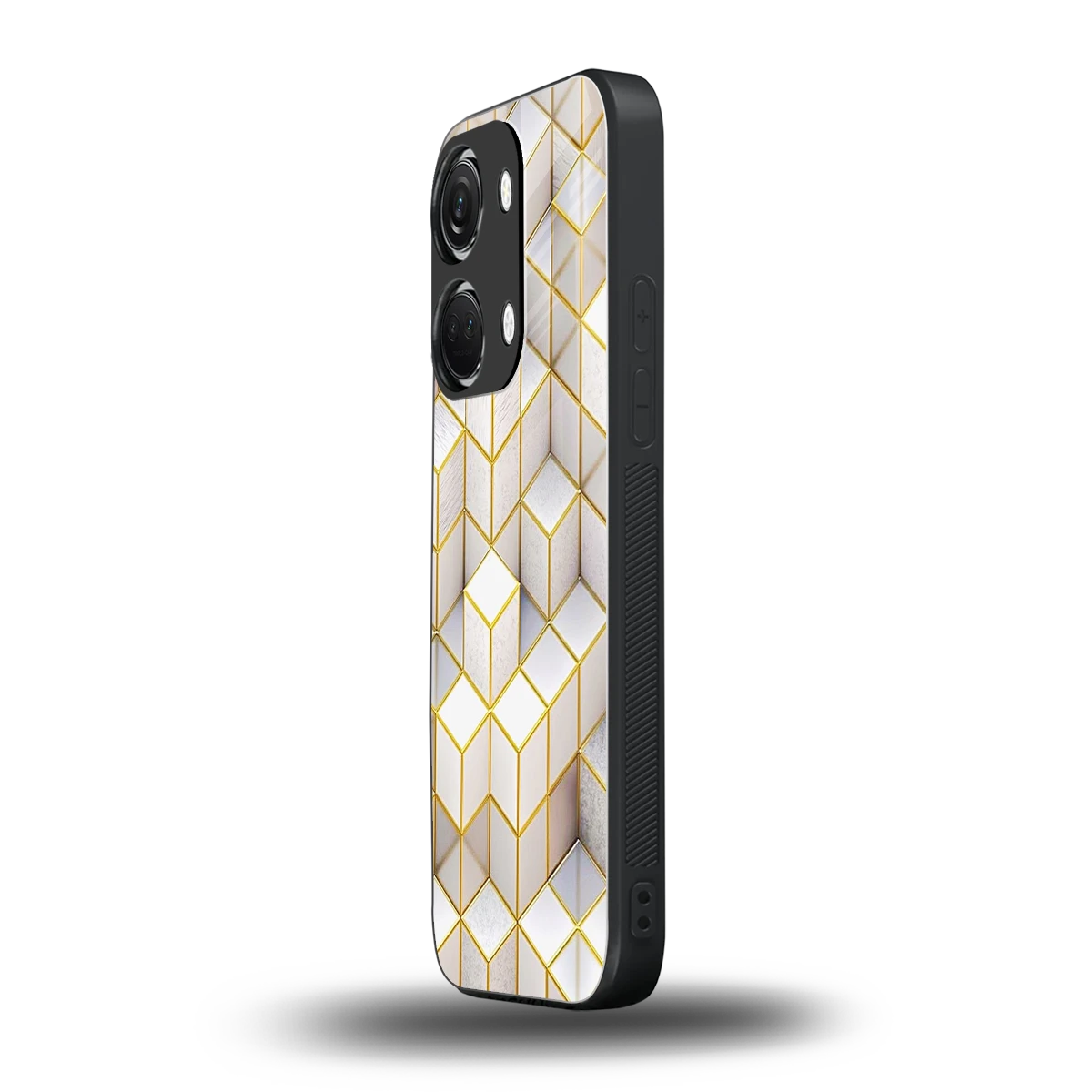 Golden Geometry oneplus nord 3 mobile cover | shockproof glass phone case