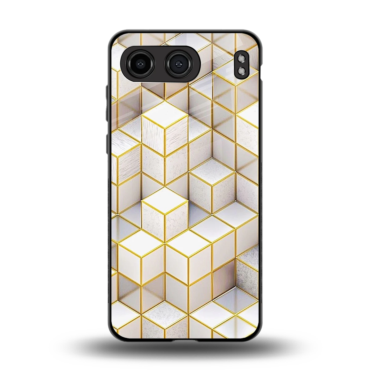 Golden Geometry back phone cover | glass case for oneplus nord 4