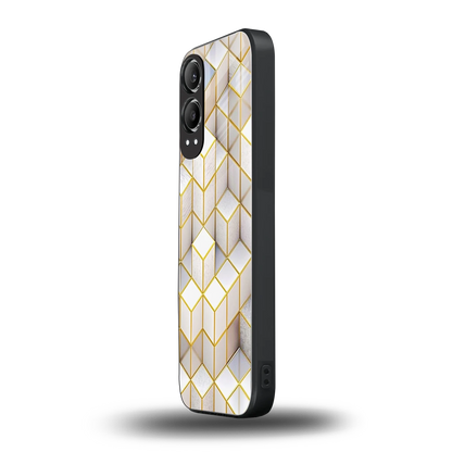 Golden Geometry oneplus nord ce 4 lite mobile cover | shockproof glass phone case
