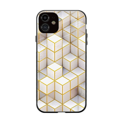 Golden Geometry back phone cover | glass case for iphone 11