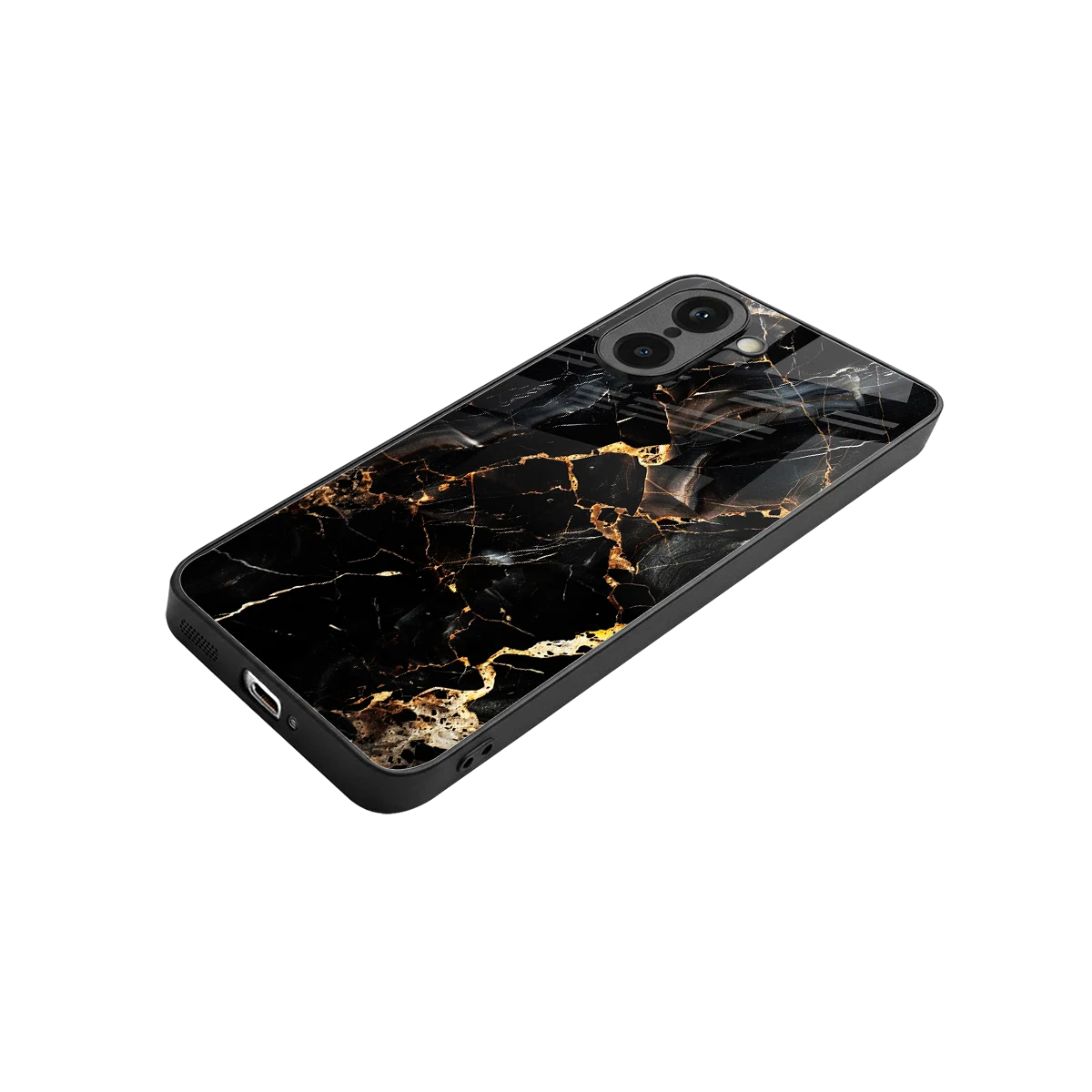 Golden Obsidian stylish phone case for oneplus nord ce5 5g | glossy glass and slim fit