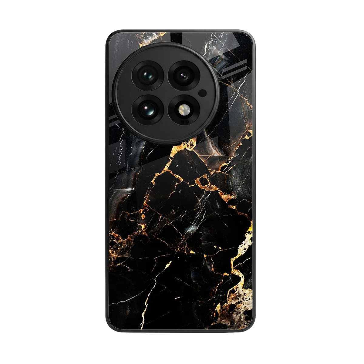 Golden Obsidian back phone cover | glass case for oneplus 13