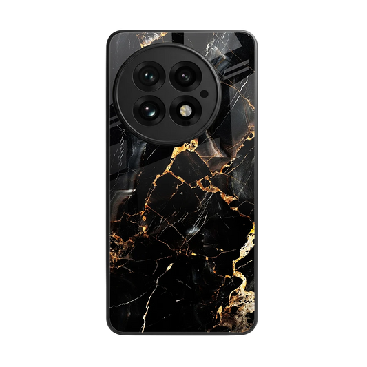 Golden Obsidian back phone cover | glass case for oneplus 13