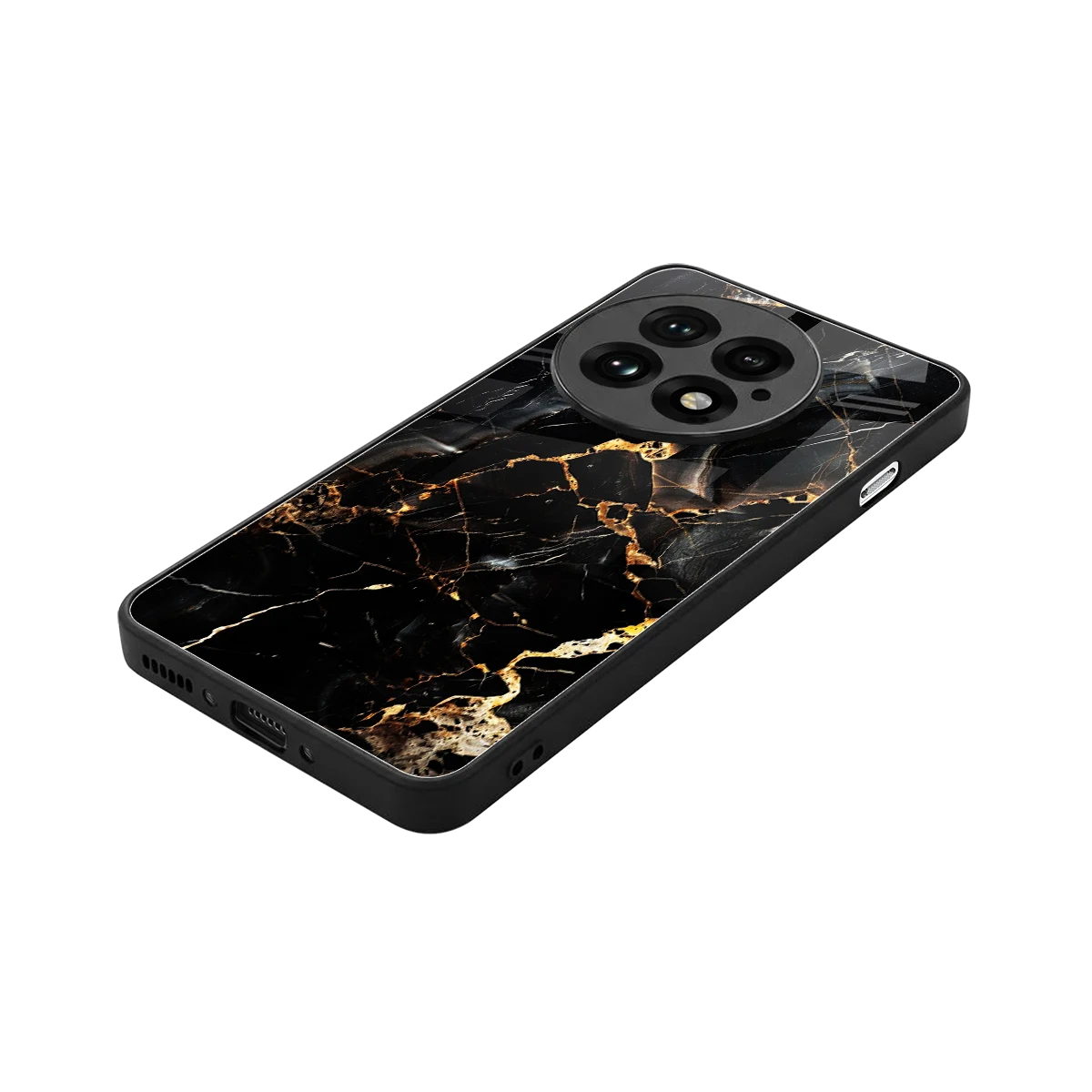 Golden Obsidian stylish phone case for oneplus 13 | glossy glass and slim fit