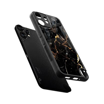 Golden Obsidian sleek cmf nothing phone 2 pro cover with tempered glass back and TPU edges