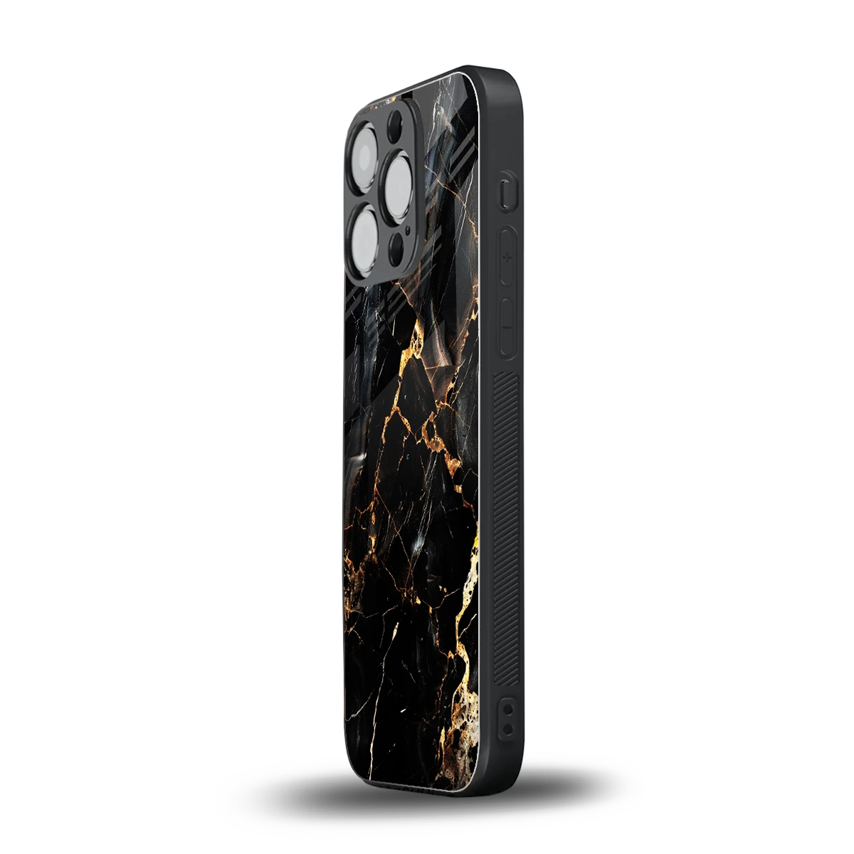Golden Obsidian iphone 13 pro mobile cover | shockproof glass phone case