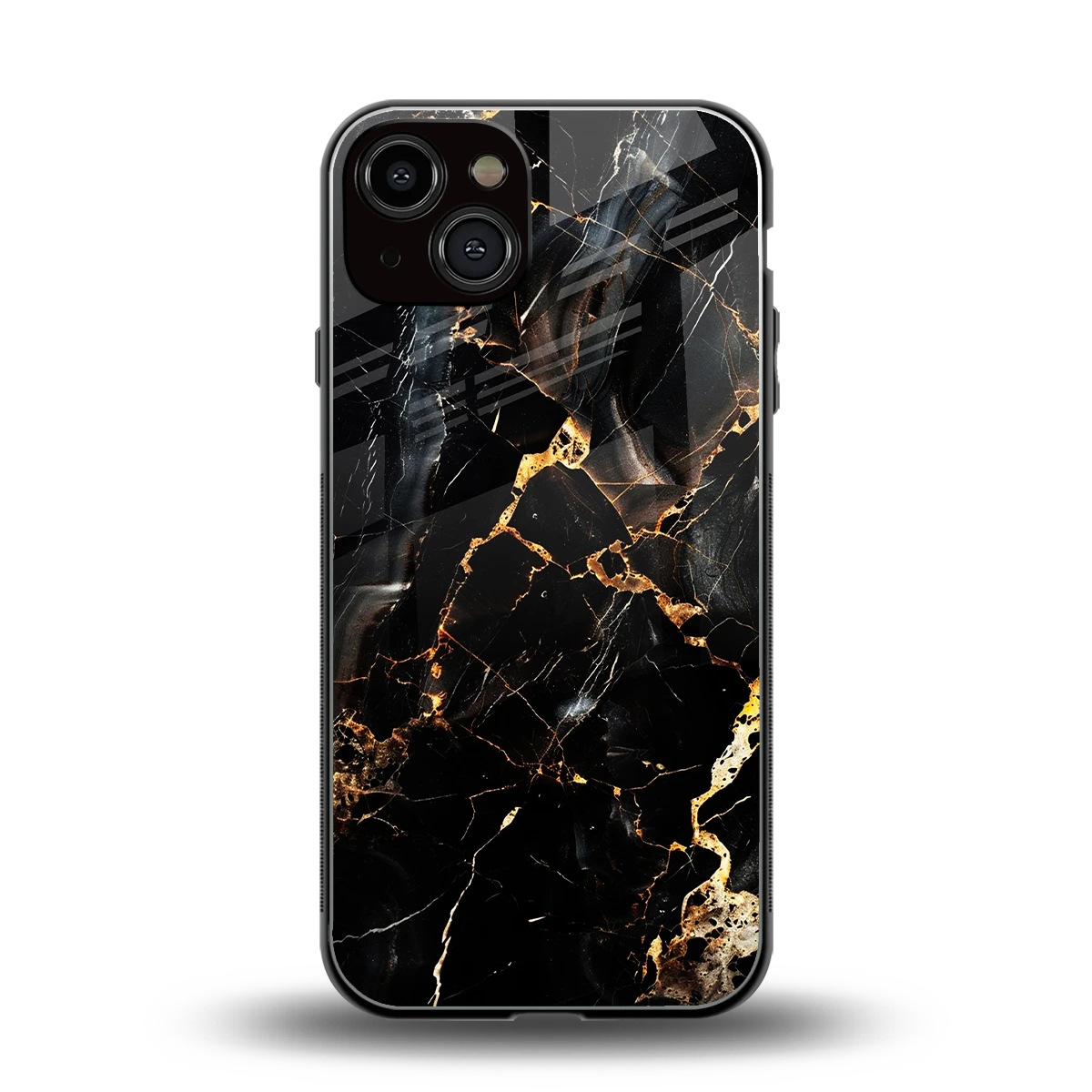 Golden Obsidian back phone cover | glass case for iphone 13