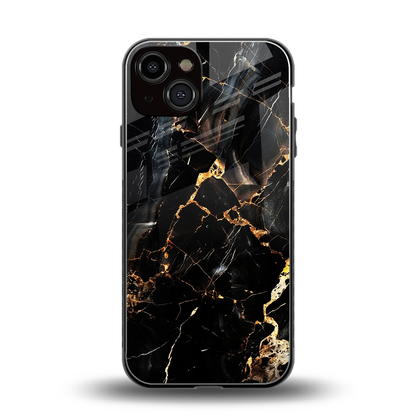 Golden Obsidian back phone cover | glass case for iphone 13