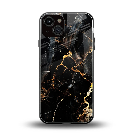 Golden Obsidian back phone cover | glass case for iphone 13