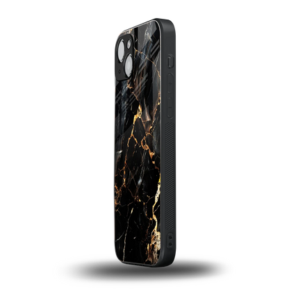 Golden Obsidian iphone 14 plus mobile cover | shockproof glass phone case