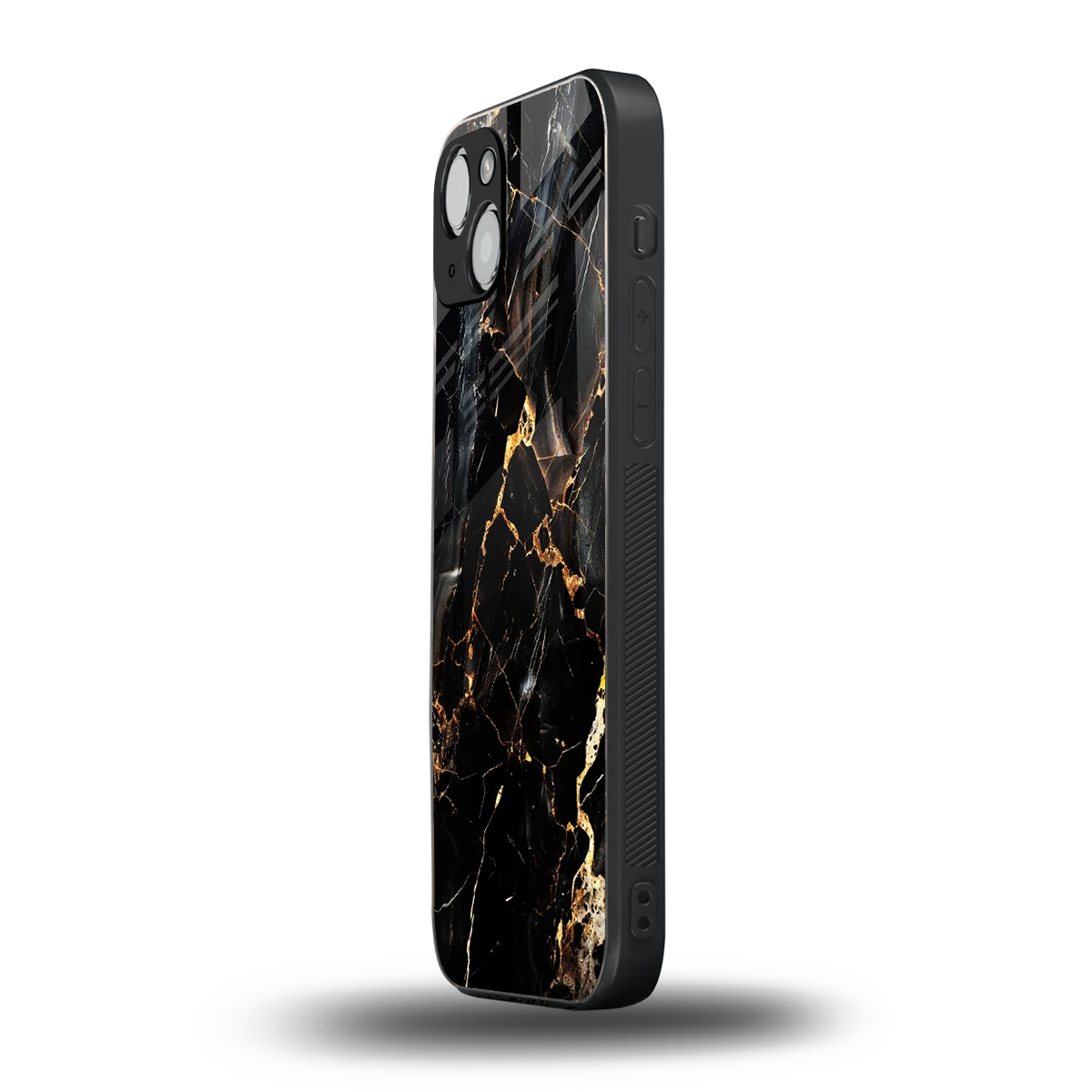 Golden Obsidian iphone 15 mobile cover | shockproof glass phone case