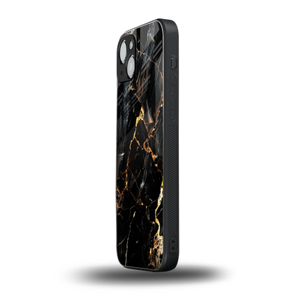 Golden Obsidian iphone 15 mobile cover | shockproof glass phone case