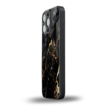 Golden Obsidian iphone 16 pro max mobile cover | shockproof glass phone case