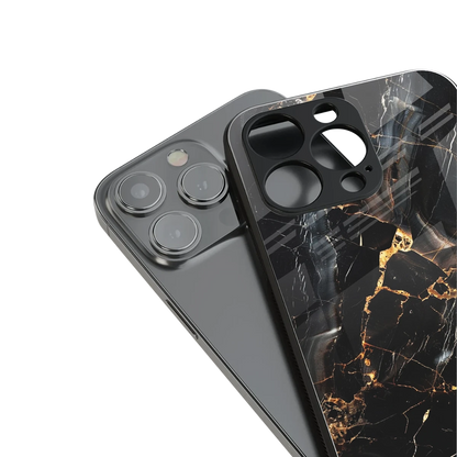 Golden Obsidian stylish phone case for iphone 15 | glossy glass and slim fit